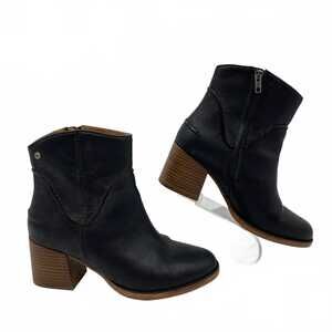 UGG Black Annie Ankle Boot | Leather Bootie, 8.5 Regular